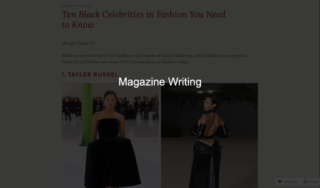 webpage of fashion article written by me on black ink magazine